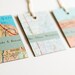 Custom Wedding Escort Map Tags - Eco Friendly Upcycled - Set of 10