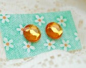 gold post earrings