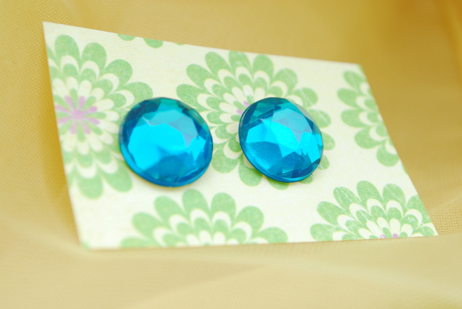 ocean blue post earrins