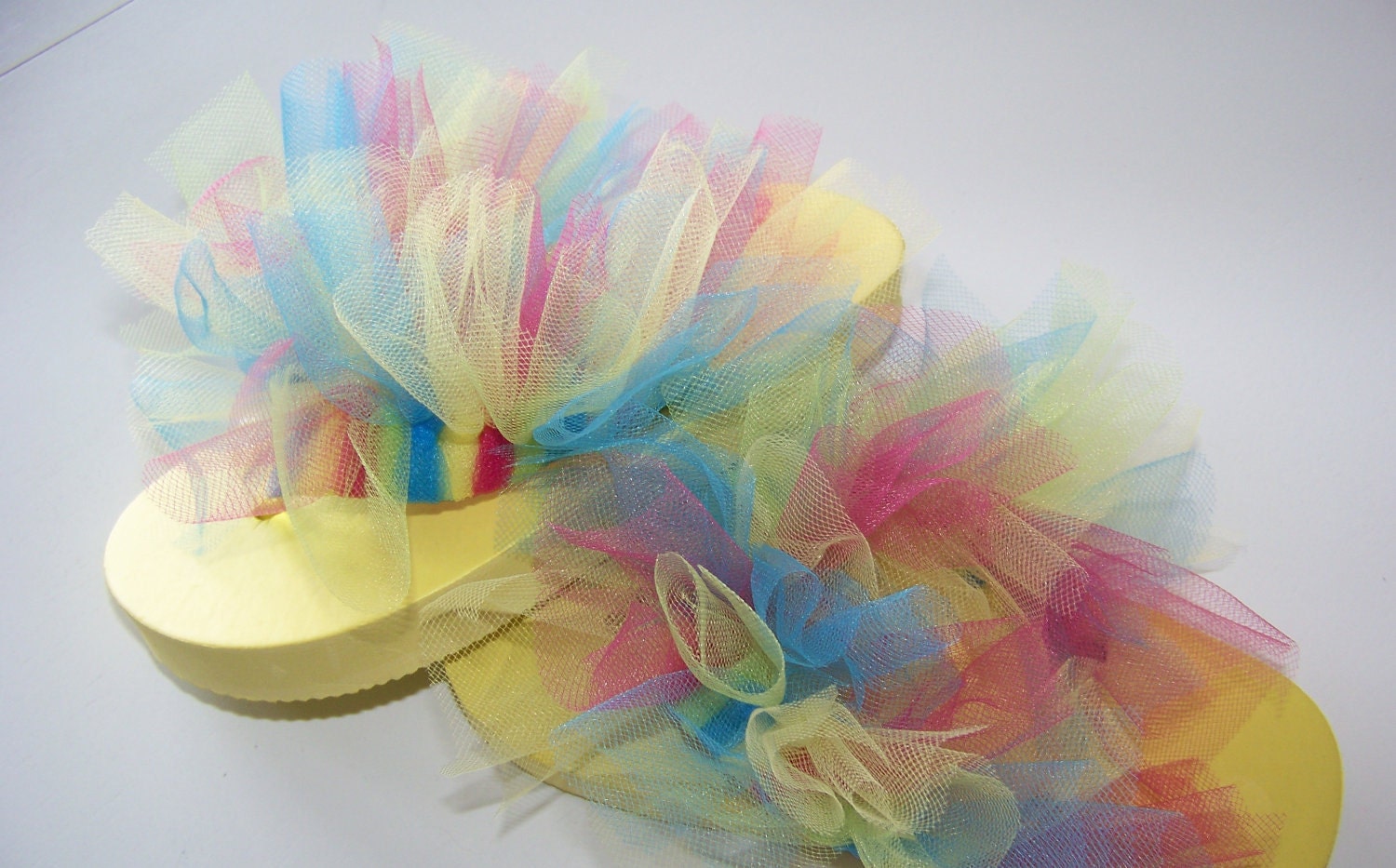 Tulle flip flops