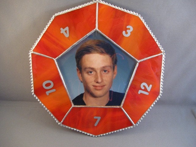 d12 stained glass picture frame
