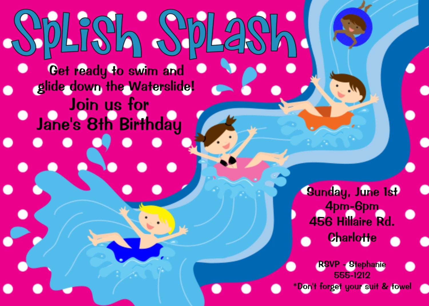 Pool Party Invitation Pool Party Birthday Invitations Printable or Printed Il_170x135
