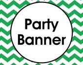 BIRTHDAY PARTY BANNER Printable, Happy Birthday Banner, Name Available, Personalized, Custom, Printable Il_170x135