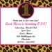 Leopard Print 1st Birthday Invitation Cheetah Print 1st Birthday Invitation Printable Digital Party Invite