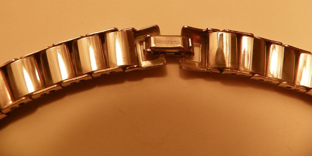 Bib Necklace Vintage Milor Italy Stainless Steel & 18k Gold Collar  - Silver - Modernist - Minimalist