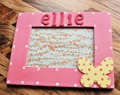 butterfly picture frame personalized picture frame for girl with butterfly by oscar & ollie