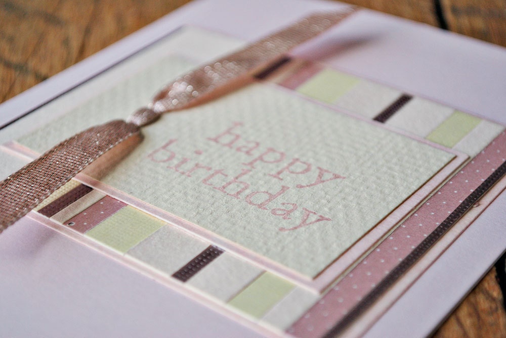handmade birthday card for women girls birthday card feminine birthday card by oscar & ollie
