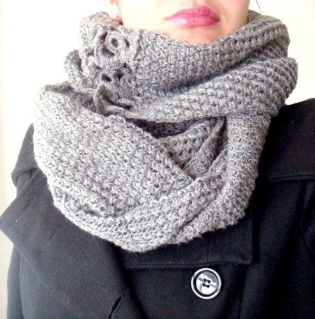 Instant Download Knitting PATTERN Infinity Scarf Circle Loop Scarf