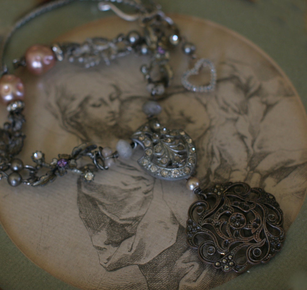 Evensong - assemblage necklace