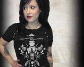 The Devil Must Print Dolman blouse with vintage buttons