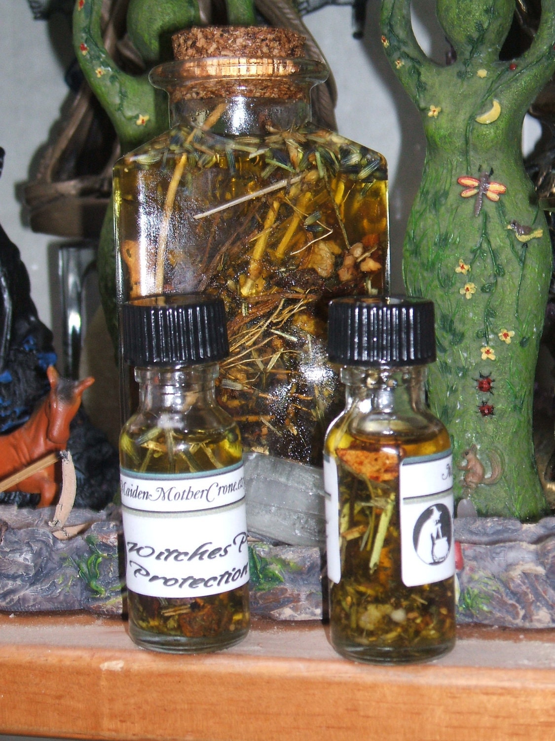 Witches' Power Protection Oil-Protection-Uncrossing-Reversal-Banishing-Curses-Hexes-Jinxes-Evil Eye-Witches Power-Enchantment-Sorcery-Envy
