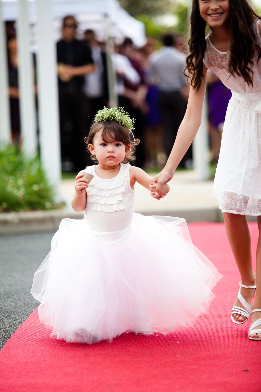 Baby tutu, Flower girl tutu, wedding tutus, Flower Girl Dress, Sewn tutus, Ivory tutu, Vintage Soft Pink tutu for flower girls