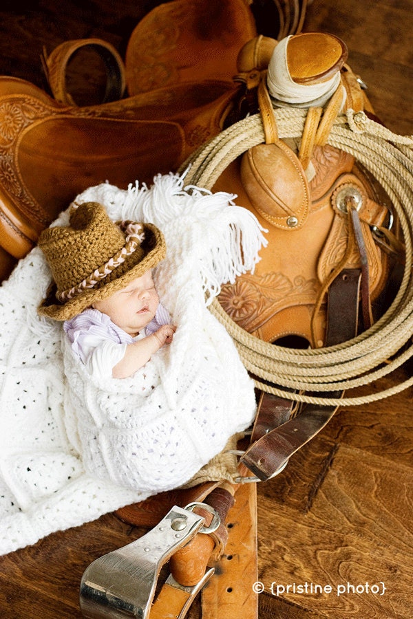 Amazingly soft crochet Cowboy Hat for Infants Babies Children Photo Props Cowgirls Cowboy,