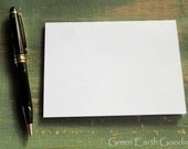 25 A1 Blank Cards: 25 Recycled Folded Cards, eco-Friendly, recycled note cards, 4bar, 3 1/2 x 4 7/8, bright white, natural white or ivory