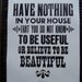 Letterpress Poster - William Morris - Beautiful House