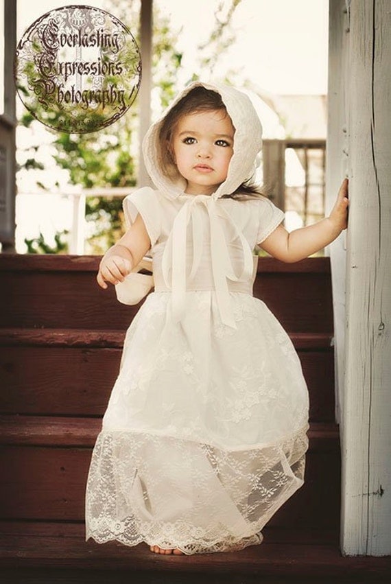 Girls Heirloom Quality Gown in Ivory -- Perfect for Special Occasions, Photo Shoots and Parties