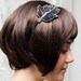 Romantic Dark Blue Leaf Beaded Headband