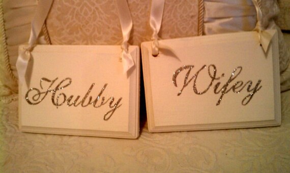 Wedding Signs SPARKLE Wedding PHOTO PROPS  Custom Made In Your Wedding Colors