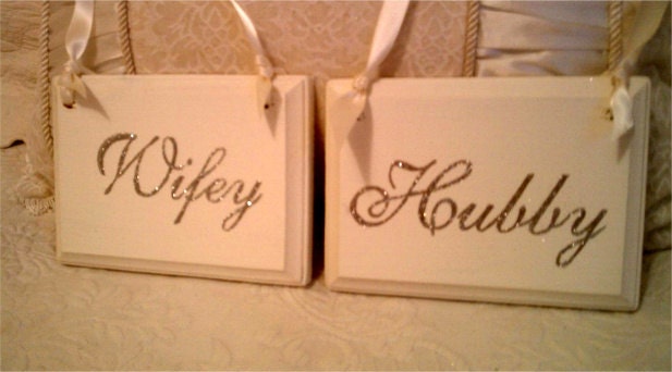 Wedding Signs SPARKLE Wedding PHOTO PROPS  Custom Made In Your Wedding Colors