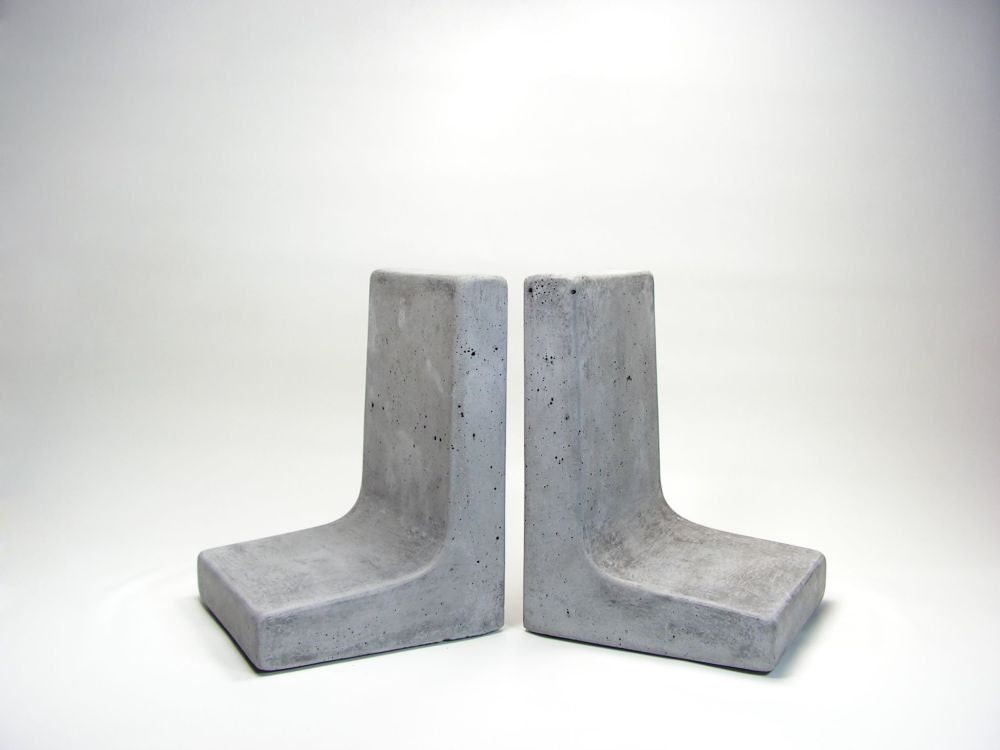Modern Concrete Bookends