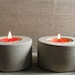 No.2 Round Concrete Tea Light Candle Holder - set of 4 - light grey