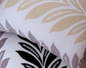 Yellow Modern Fern Leaves. Pillow.