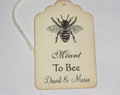 Personalized Meant To Bee Handmade Custom Name Wedding Gift Wish Tag 6 Pieces