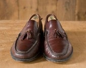 Vintage Florsheim Brown Leather Tassel Loafers