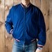 Vintage Baseball Bomber Jacket in Navy Blue
