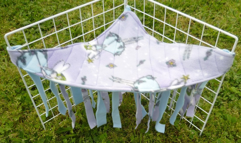 SALE Fleece Forest Corner Cave for Guinea Pigs w/ Fringe -- Princess (M)
