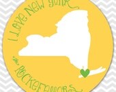 Custom Melamine State Plate -- New York (every state available) Il_170x135
