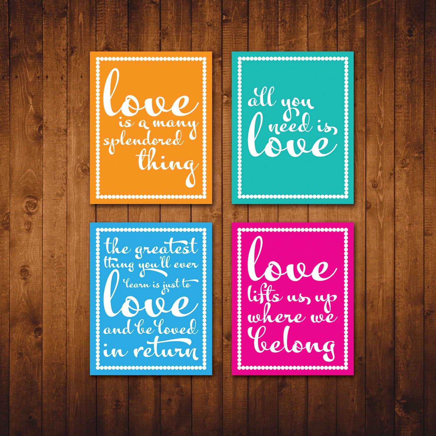 INSTANT DOWNLOAD Valentine's Day Wall Art -- Love Quotes (8x10 Printable) Il_170x135