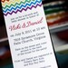 Chevron Rainbow Shower Birthday Invitation JPEG
