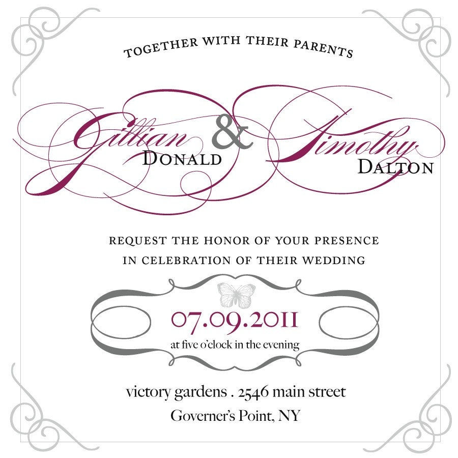 script wedding invitations
