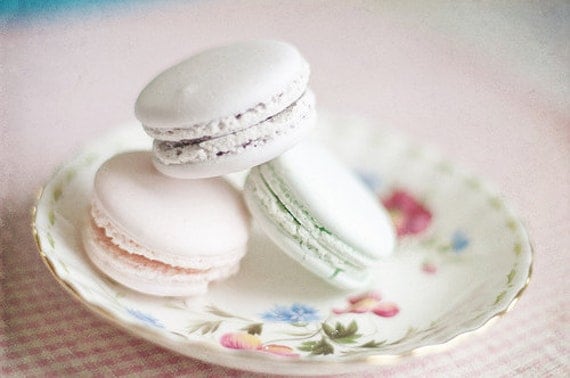 French macarons kitchen decor - fine art photography print - macaron pastel food photo dreamy romantic pink green lavender mint