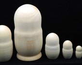 Blank matryoshka nesting dolls russian dolls paint your own matryoshka doll set of 5 free shipping