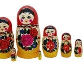 7 Authentic Russian Semenov Nesting dolls Matryoshka free shipping