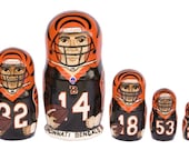 Cincinnati Bengals nesting doll matryoshka 5 pc - free shipping