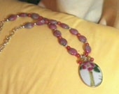 Pink Palm Tree Necklace
