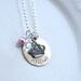 Personalized Hand Stamped Princess Necklace with pearl, crystal and crown charm