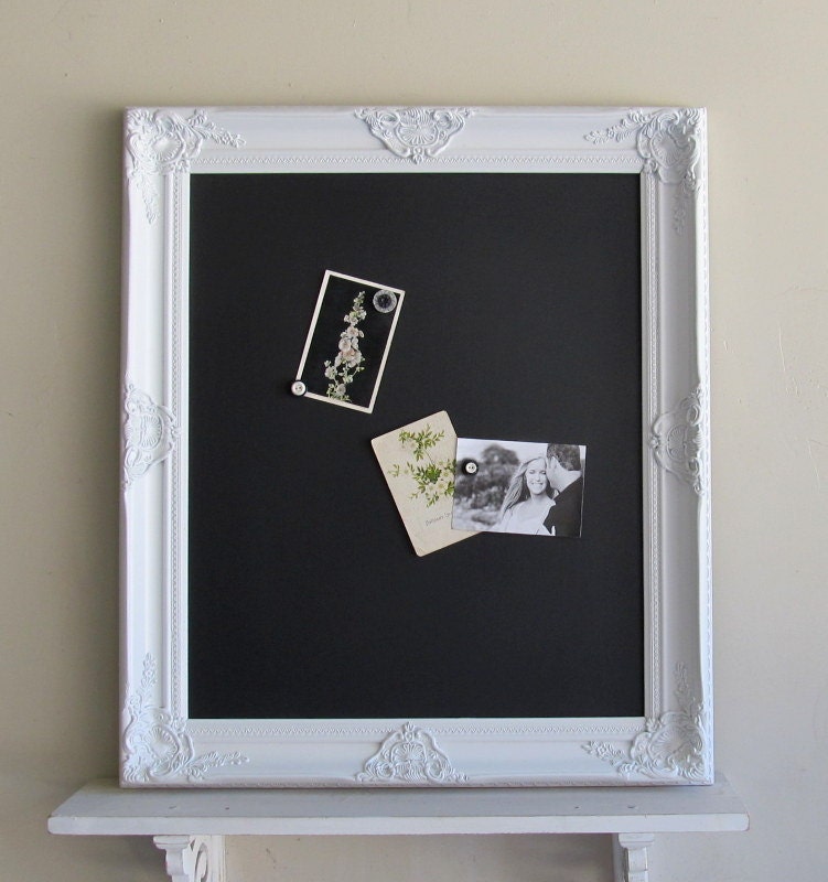 French Country CHALKBOARD Chalk Board Wedding Signage Wedding Decorations Ornate Fancy Chalkboard Magnetic Black Board - MORE COLORS