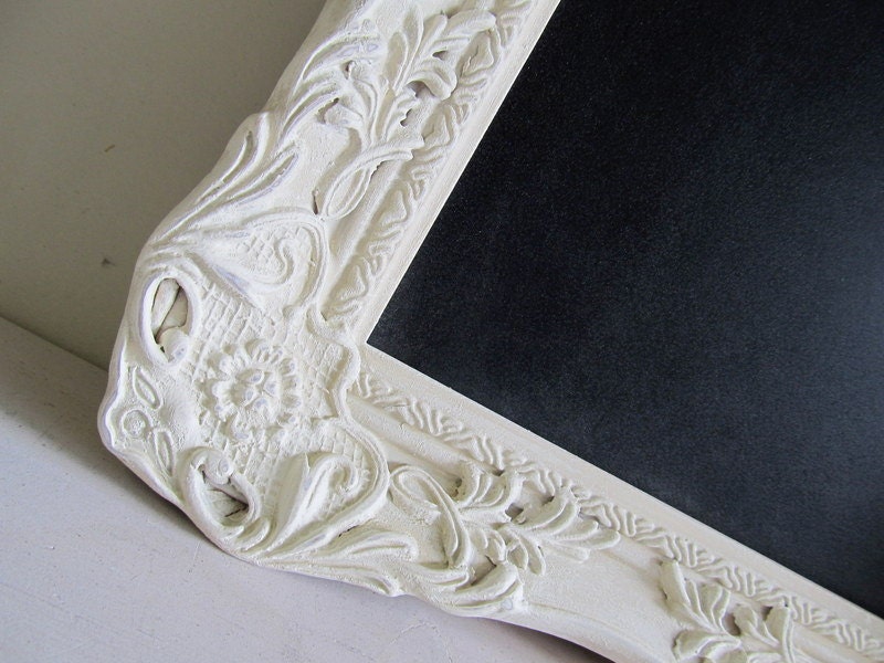 CHALKBOARD Wedding Sign with EASEL Magnetic Chalk Board Framed Wedding Photo Booth Sign Directional Sign Ivory Cream Kitchen - 11x14