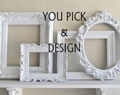 Collection of MAGNET BOARDS or CHALKBOARDS Set Ornate Frames Nursery Wedding Picture Frame Wall Decor Collage Fabric Board Framed