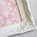MAGNET BOARD Magnetic Board Shabby Chic Nursery Wall Decor Pink Cream Victorian Memory Board Vintage Style Picture Frame