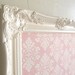 MAGNET BOARD Magnetic Board Shabby Chic Nursery Wall Decor Pink Cream Victorian Memory Board Vintage Style Picture Frame