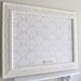 MEMO BOARD Kitchen Organizer Magnet Board Wedding Escort Card Holder Bulletin Board Grey Cream Magnetic French Country Nursery Decor