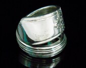 Antique Silver Spoon Ring - Silver Rose - Fork and Spoon Jewelry