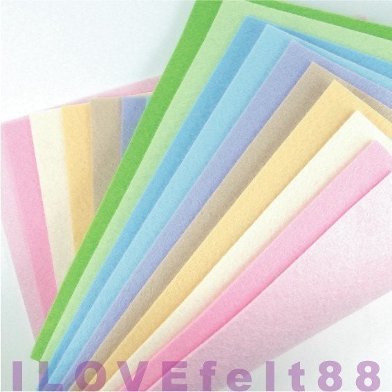 Felt Fabric - 10 Pastels Collection