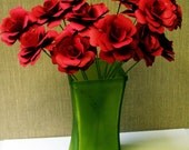 Paper Roses On a stem  In Any Color any Quantity   Toss Bouquets  Rehearsal
