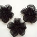 Black Flowers Handmade Appliques Embellishments(3 pcs)